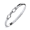 Silversmiths Sterling Silver Gents Solid Hook Bangle—sleek, twisted design; a great gift for your husband.