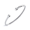 Sterling Silver Ladies Torque Bangle With 3.75mm Plain Profile