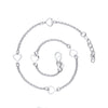 Sterling Silver Rolo Heart Anklet with 1 Inch Extender