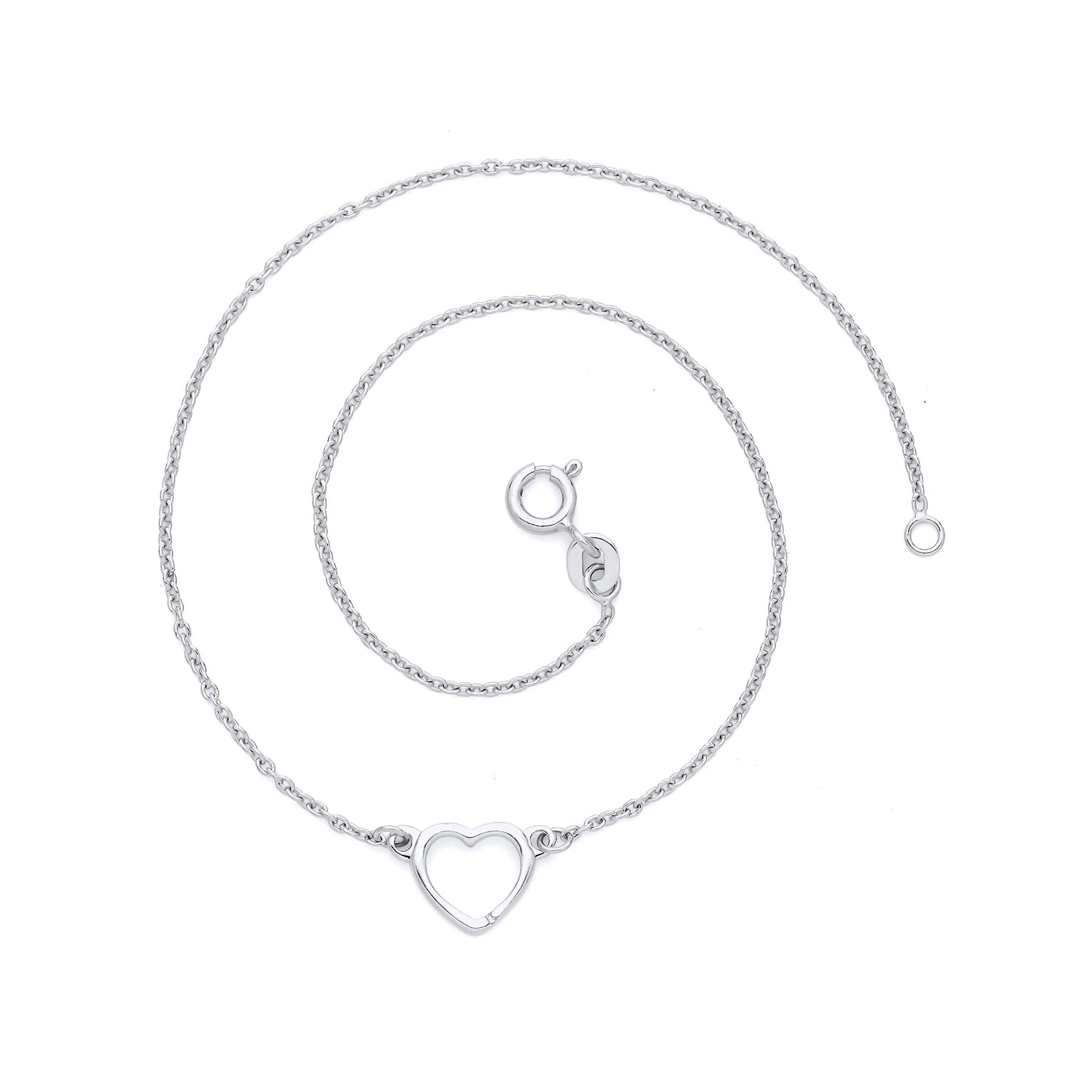 Sterling Silver Heart Anklet