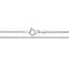 A 1.4mm sterling silver flat curb chain necklace with a spring ring clasp is displayed on a white background.