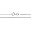 A Silversmiths sterling silver 0.9mm box chain necklace with a spring ring clasp, shown on a white background.