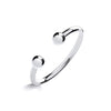 Sterling Silver Baby Torque Bangle With Plain Profile