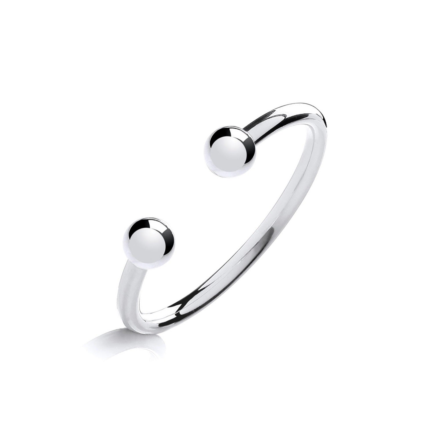 Sterling Silver Baby Torque Bangle With Plain Profile