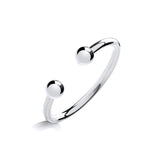 Sterling Silver Baby Torque Bangle With Plain Profile