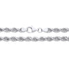 A 5.5mm sterling silver hollow rope chain necklace with a lobster clasp, displayed on a white background.