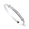 Sterling Silver Expanding Ladies Bangle With "I Love You" Engraving
