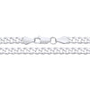 A 4.7mm sterling silver curb chain necklace with a lobster clasp is displayed against a white background.