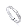 Sterling Silver Figaro Chain Band Ring