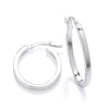 Silversmiths sterling silver oval hoop earrings, 28mm, feature a latch-back closure for secure wear.