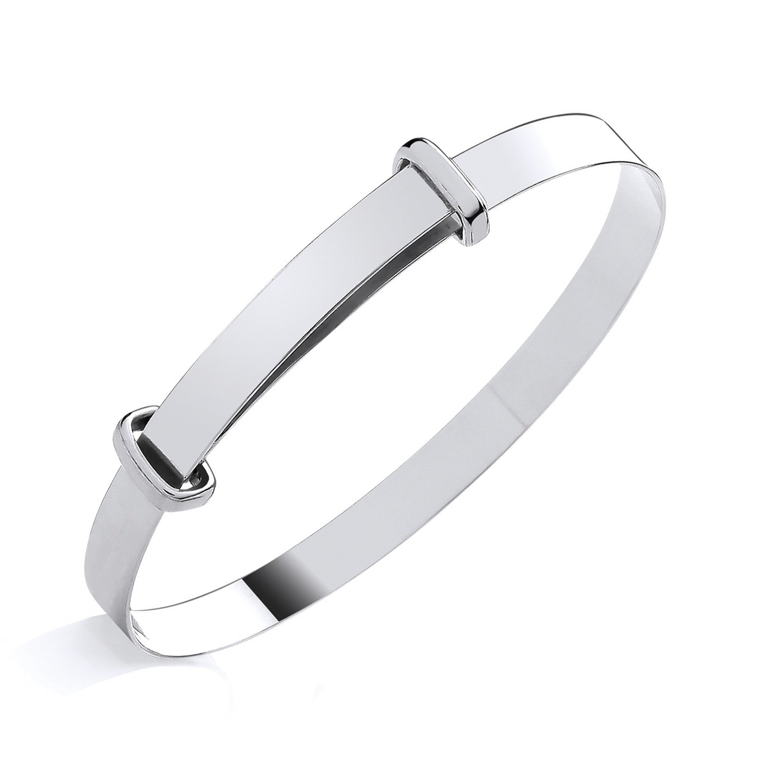 Sterling Silver Expanding Baby Bangle With Plain Profile