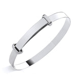 Sterling Silver Expanding Baby Bangle With Plain Profile