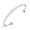Sterling Silver Maidens Torque Bangle With ID Plate