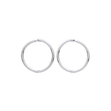 Silversmiths sterling silver 11mm hinged sleeper earrings displayed on a white background.