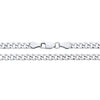 A 4.2mm sterling silver super flat curb chain necklace with a lobster clasp is shown on a white background.