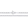 A 2.7mm sterling silver Belcher chain necklace with round links and a spring ring clasp, displayed flat on white.
