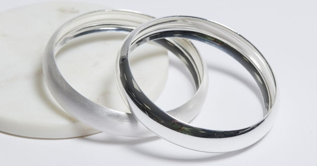 Sterling silver vs silver plated - showing subtle differences in finish to highlight thoughtful jewellery buying