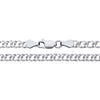 A 3.8mm sterling silver double curb chain necklace with lobster clasp shown close-up on a white background.