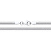 A 3.4mm sterling silver chevron flat snake chain necklace with a lobster clasp is shown on a white background.