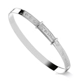 Silversmiths Sterling Silver Baby Bangle with a “Twinkle Twinkle” star motif.
