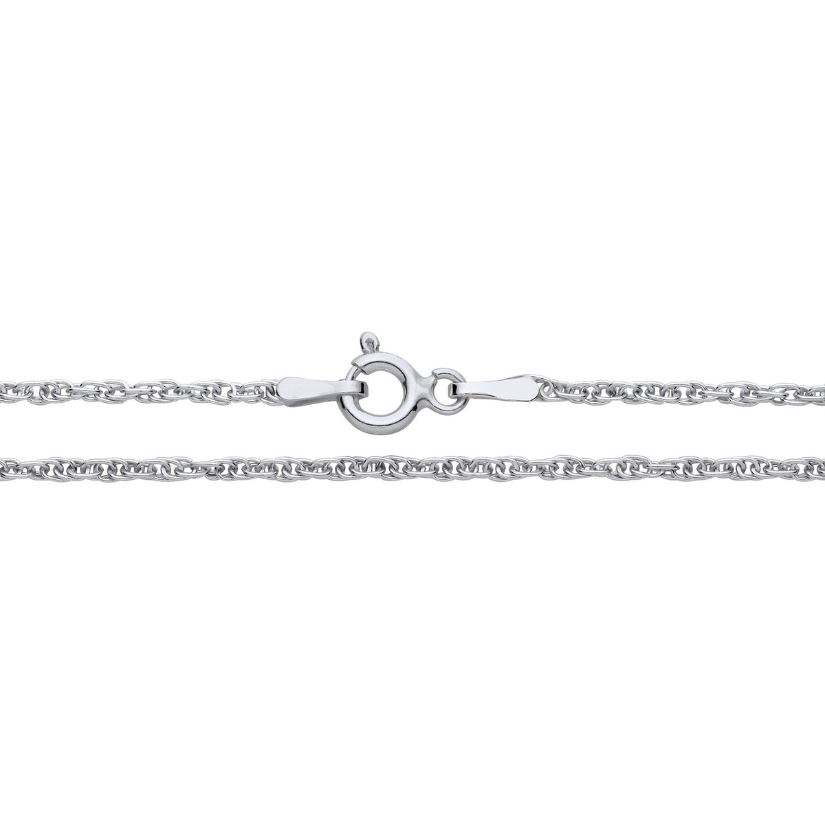 Silversmiths 1.5mm sterling silver Prince of Wales chain necklace displayed against a white background.