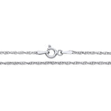 Silversmiths 1.5mm sterling silver Prince of Wales chain necklace displayed against a white background.