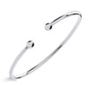 Sterling Silver Men’s Torque Bangle With Plain Profile