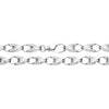 An 8mm sterling silver tulip chain necklace with a cubic zirconia pattern is displayed on a white background.