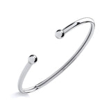 Sterling Silver Ladies Torque Bangle With 3.75mm Plain Profile