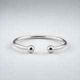 Sterling Silver Ladies Torque Bangle With 2.8mm Plain Profile