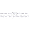 Silversmiths 3mm sterling silver curb chain necklace with a lobster clasp shown close-up on a white background.