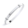 Sterling Silver Expanding Ladies Bangle With Plain Profile