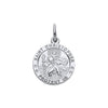 Sterling Silver 22.5mm St Christopher Protect Us Pendant