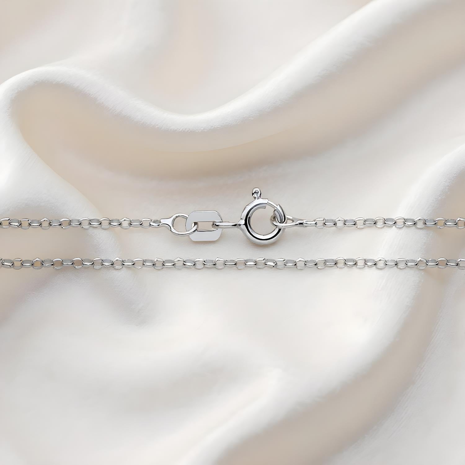 1.3mm Sterling Silver D/C Belcher Chain