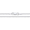 Silversmiths 1.7mm sterling silver rolo chain necklace with visible lobster clasp on a white background.