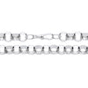 An 11.5mm sterling silver patterned Belcher chain necklace is displayed on a plain white background.