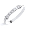 Sterling Silver Expanding Baby Bangle With Teddy Bear Motif