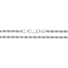 Sterling silver 2.75mm diamond cut rope chain necklace with lobster clasp displayed on a white background.