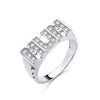 Silversmiths sterling silver ring with cubic zirconia stones and “MUM” design.