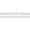 A 3.8mm sterling silver curb chain necklace by Silversmiths with a lobster clasp, displayed on a white background.