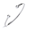 Sterling Silver Ladies Torque Bangle With 2.8mm Plain Profile