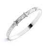 Sterling Silver Expanding Child’s Bangle With Diamond Cut Pattern