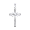 Sterling Silver Cubic Zirconia Infinity Knot Cross Pendant