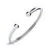 A 3.75mm plain profile Silversmiths Sterling Silver Maidens Torque Bangle displayed on a white background.