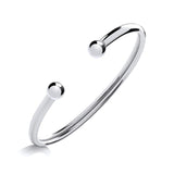 A 3.75mm plain profile Silversmiths Sterling Silver Maidens Torque Bangle displayed on a white background.
