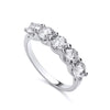 This sterling silver eternity ring from Silversmiths has five claw-set cubic zirconia stones in a single row.